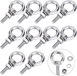 M8 10pcs Lifting Ring Eye Bolt Roof Rack DIY Home Security Hanging Bolts