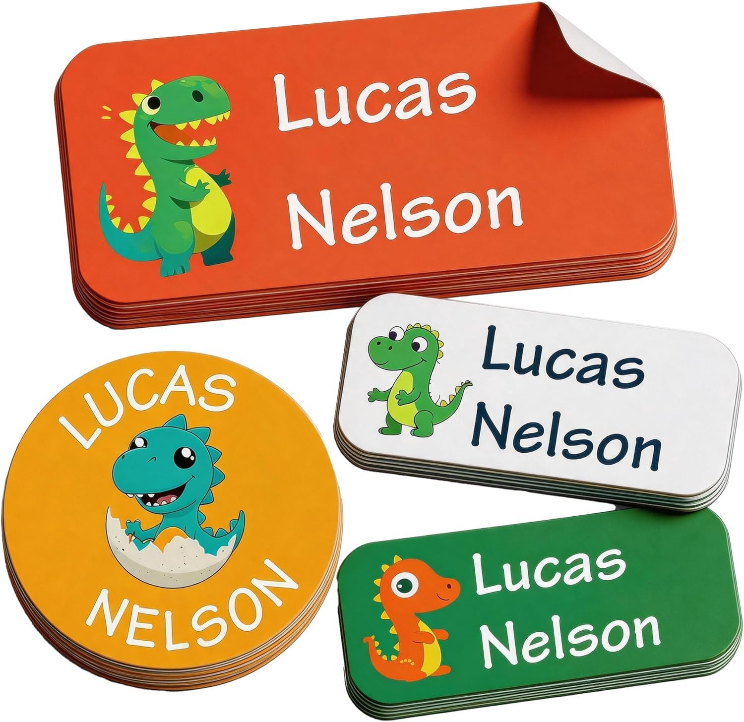 Personalized Daycare Name Labels for Kids, 142 Custom Waterproof Cartoon Tag Sti