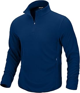 G Gradual Mens Quarter Zip Pullover Fleece with Zipper Pockets