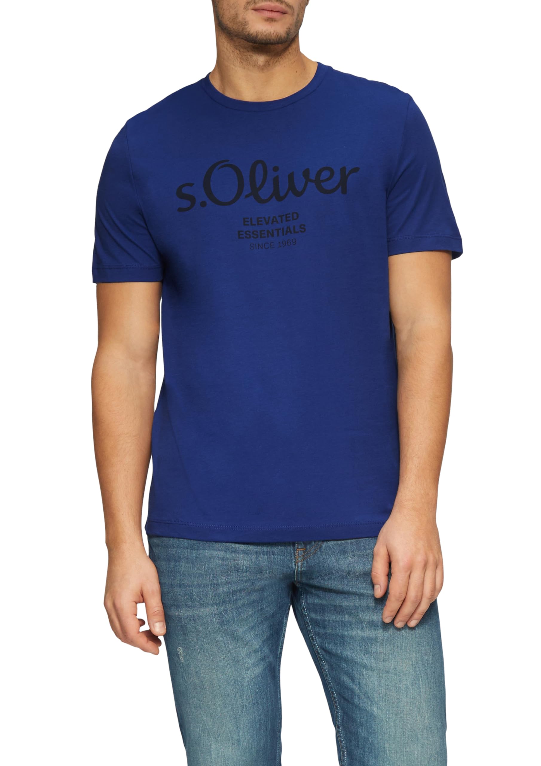 s.Oliver 2156922 Men's T-Shirt with Printed Logo (Pack of 1)