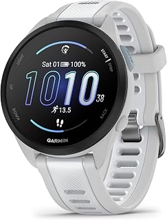 Garmin [Renewed Forerunner 165 Music GPS 43mm Running Smartwatch, Lightweight, AMOLED Touchscreen, Advanced Training & Insights, Safety & Tracking Features,up to 11 days Battery Life, White (Renewed)