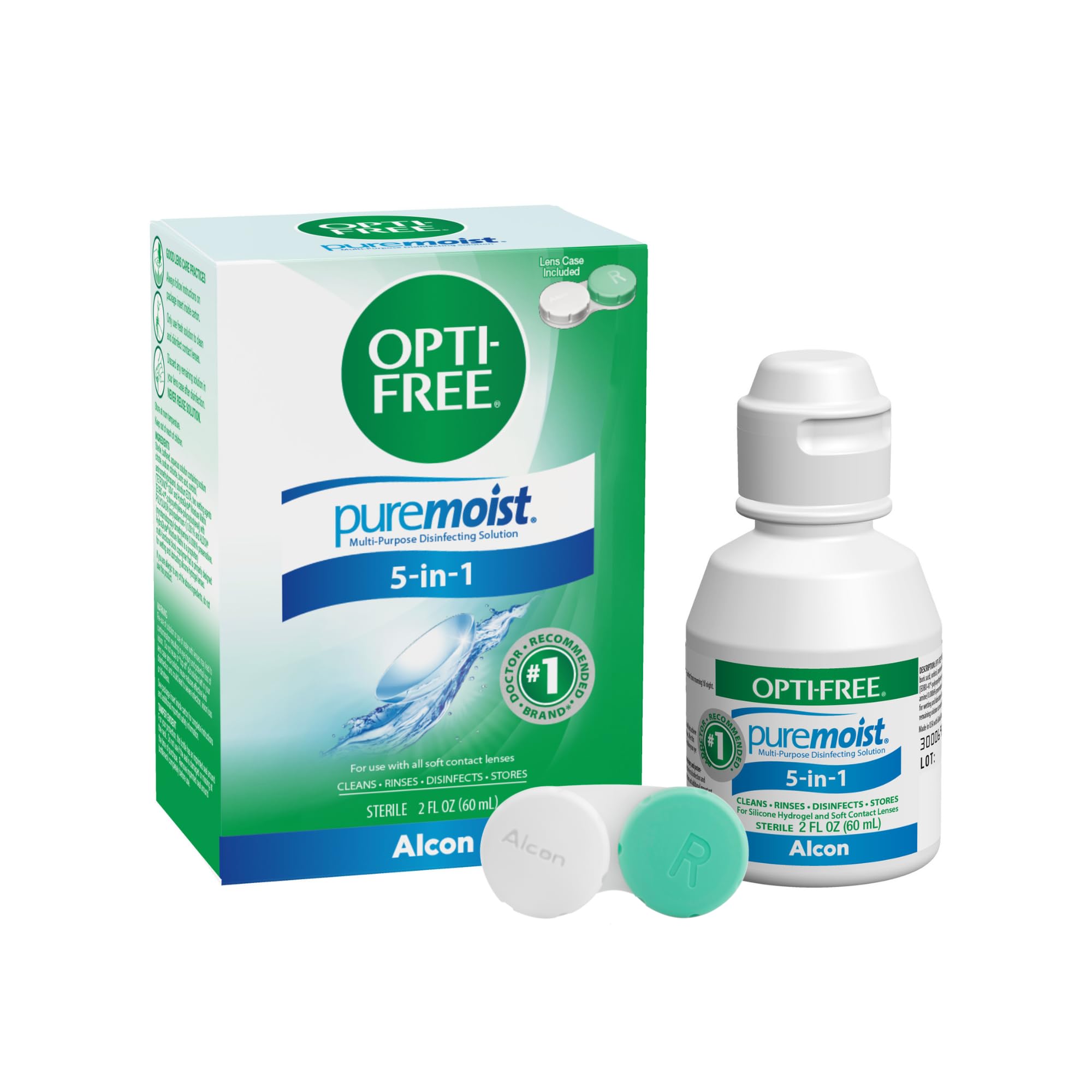 OPTI-FREE Puremoist Multi-Purpose Contact Lens Solution (2 Oz, Travel Pack) | Di