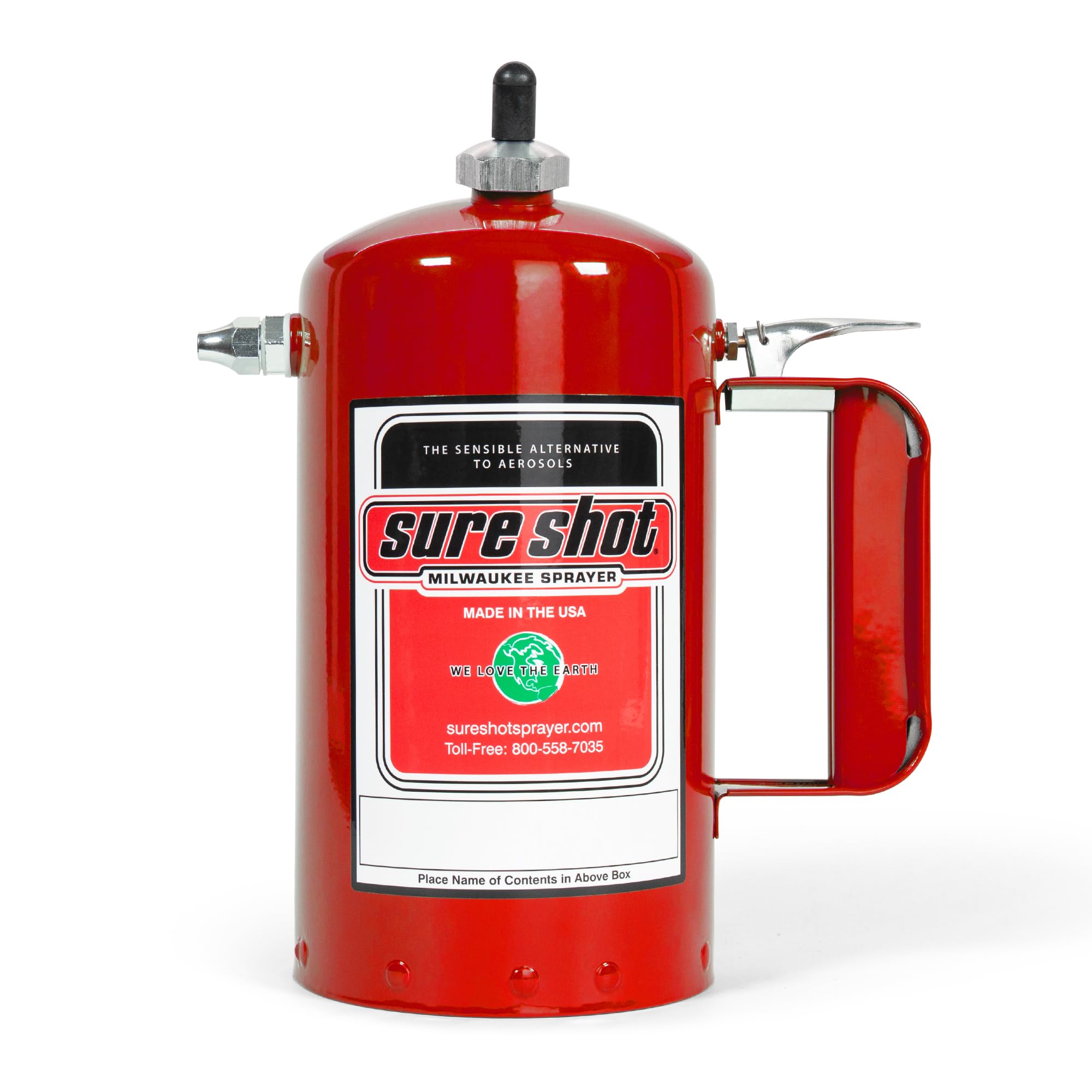 Sure Shot A1000R 1 Quart Enameled Steel Sprayer, Red | Refillable enameled steel