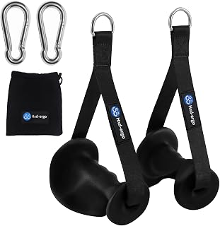 HXD-ERGO Poignée Ergonomique Musculation, Poignée de Tirage Musculation Accessoire pour Machine Smith Bande de Résistance et Élastique Fitness Machine à Câble et Poulie