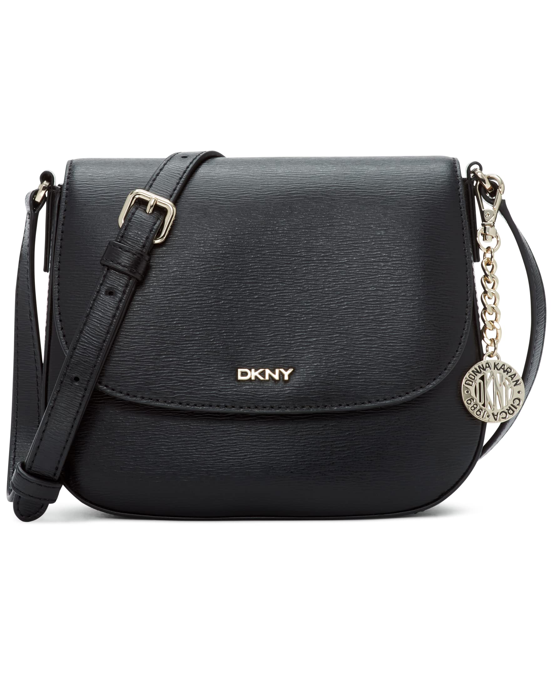 DKNY Bryant Saddle Women's Bag, Black/Gold, One Size, Black/Gold, One Size