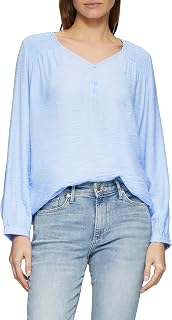 s.Oliver 2158808 Women's V-Neck Long Sleeve Blouse (Pack of 1)