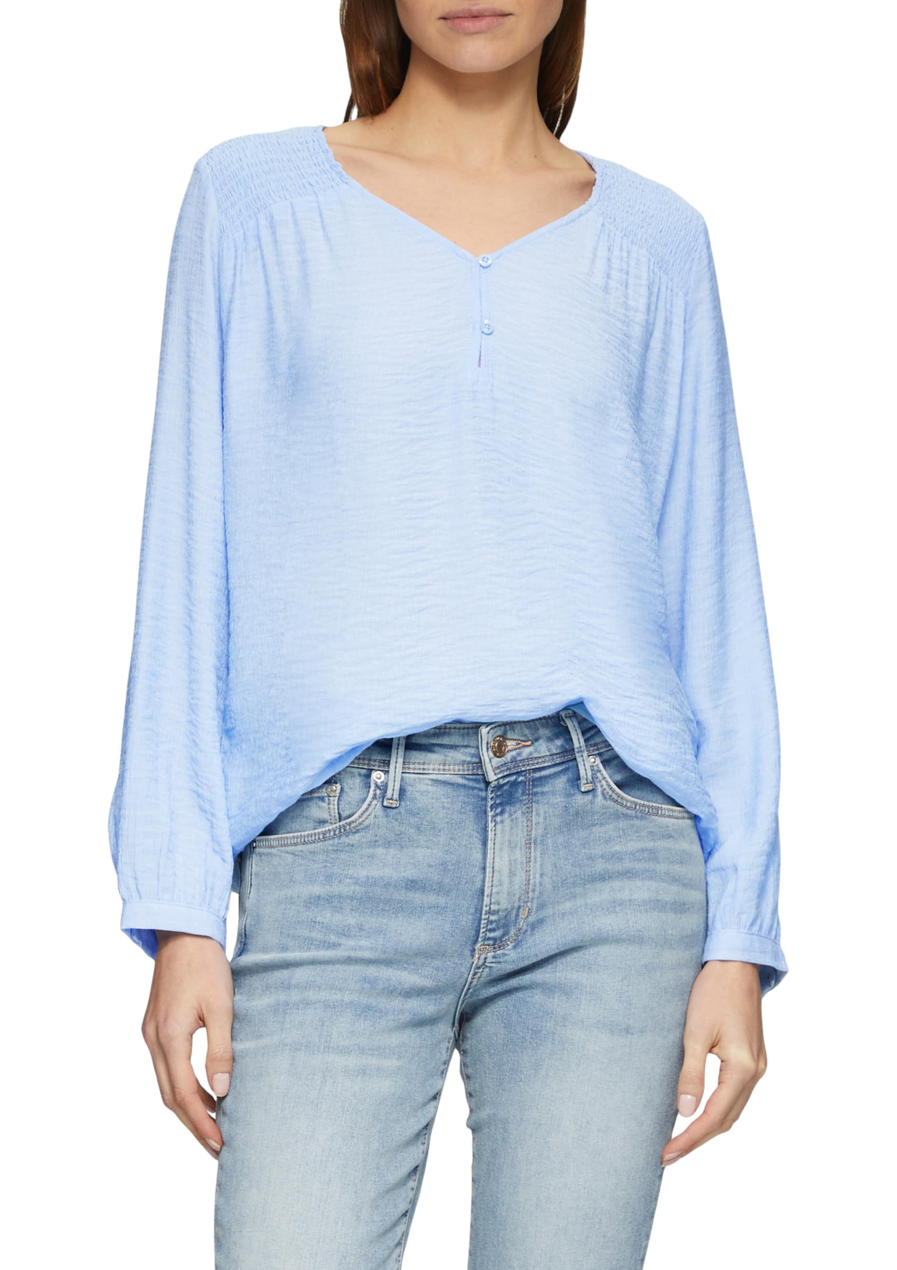 s.Oliver 2158808 Women's V-Neck Long Sleeve Blouse (Pack of 1)