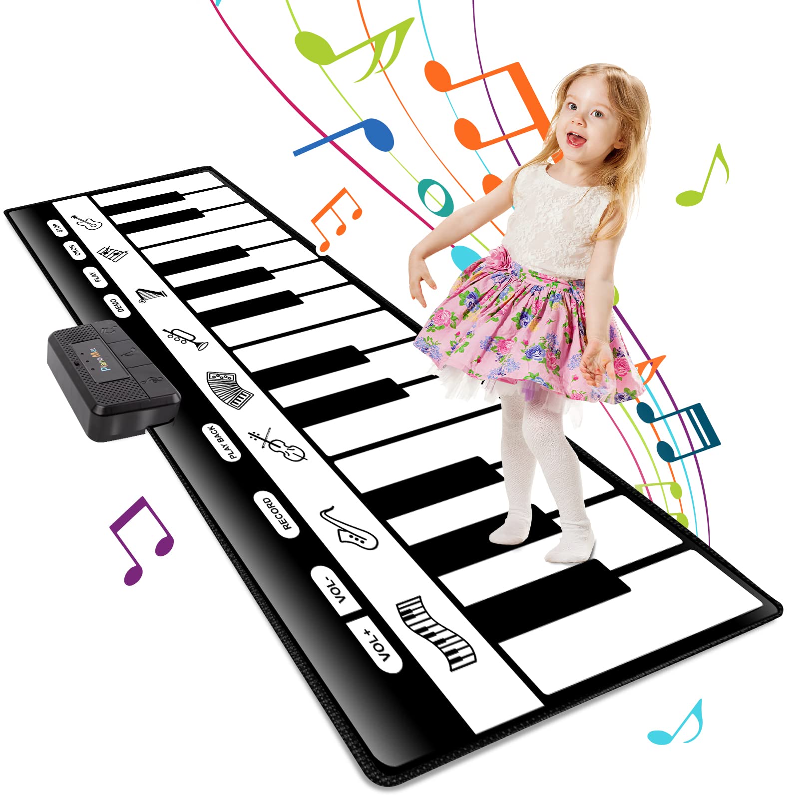 6ft. Piano Mat, Giant Dance Mat, Floor Piano Music Play Mat Toys | Large Dacing 