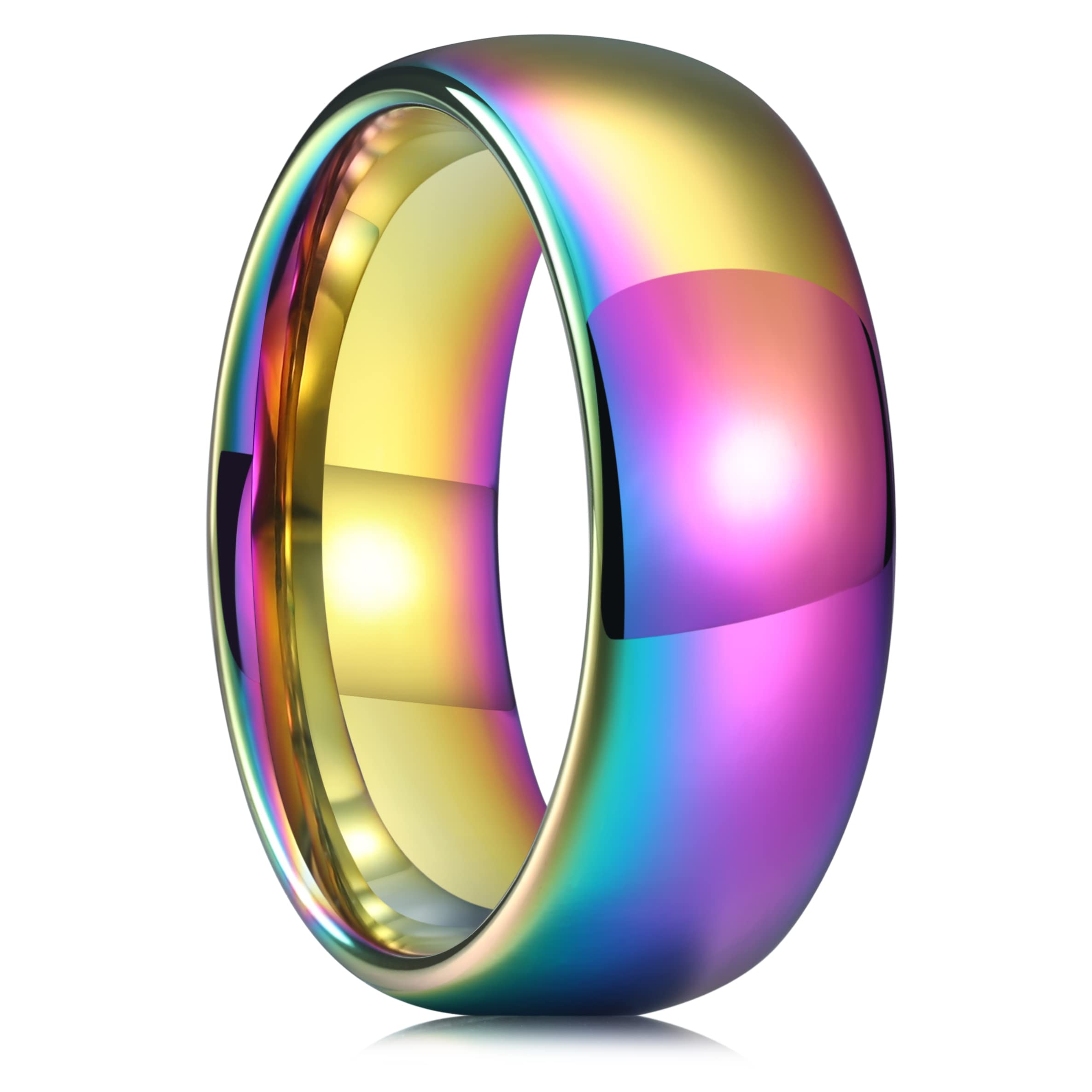 King Will Men's Women's Tungsten Carbide Ring 24k Gold Plated Rose Gold Plated D