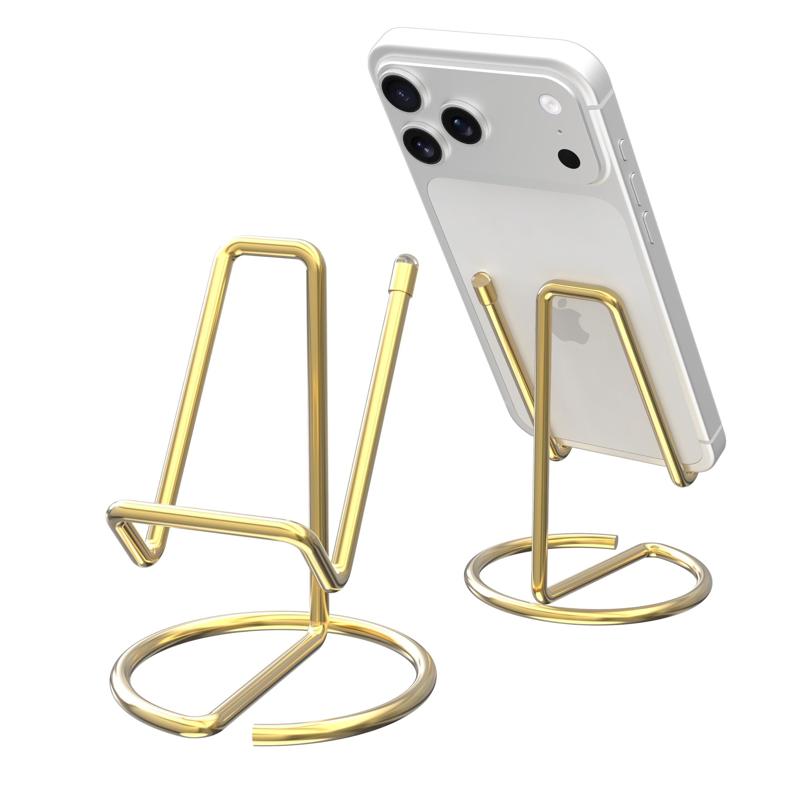 HZZADZXW Metal Cell Phone Stand for Desk, Cute One-Piece Phone Holder, Stable De