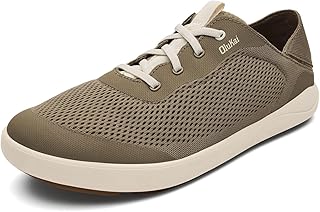 OluKai Moku Pae Men's Boat Shoes, Water Resistant Mesh Breathable Easy Slip On Design, Quick Dry and Improved Traction