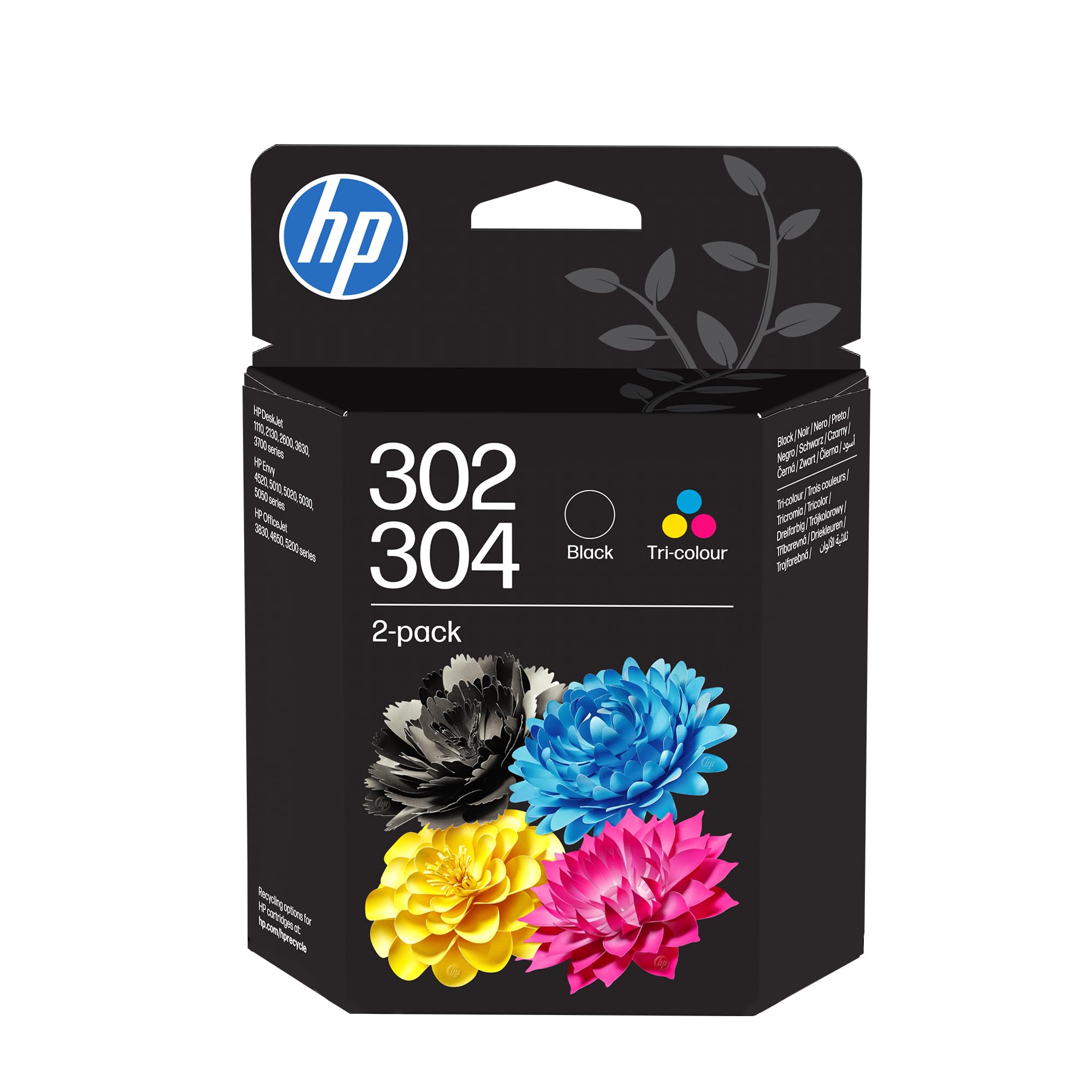HP 302/304 Black & Tri-colour Original Ink Cartridges 2-Pack | Compatible with D