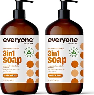 Everyone 3-in-1 Cedar Citrus Body Wash, Shampoo & Bubble Bath, 32 oz 2-Pack