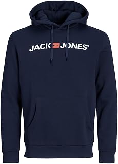 JACK & JONES Men’s Hoodie, Hooded Jumper with Logo