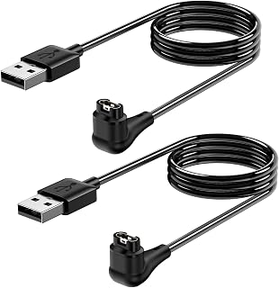 2 Pack 3.3FT/1m Charging Cable Charger for Garmin vivoactive 6 5 4 3,Forerunner 55,255,265,945,965,970,570, Fenix 8 E 7 6 5,Venu 3 3s,epix Gen 2,Instinct 3 2, Upgraded Horizontal Cord for Garmin Watch