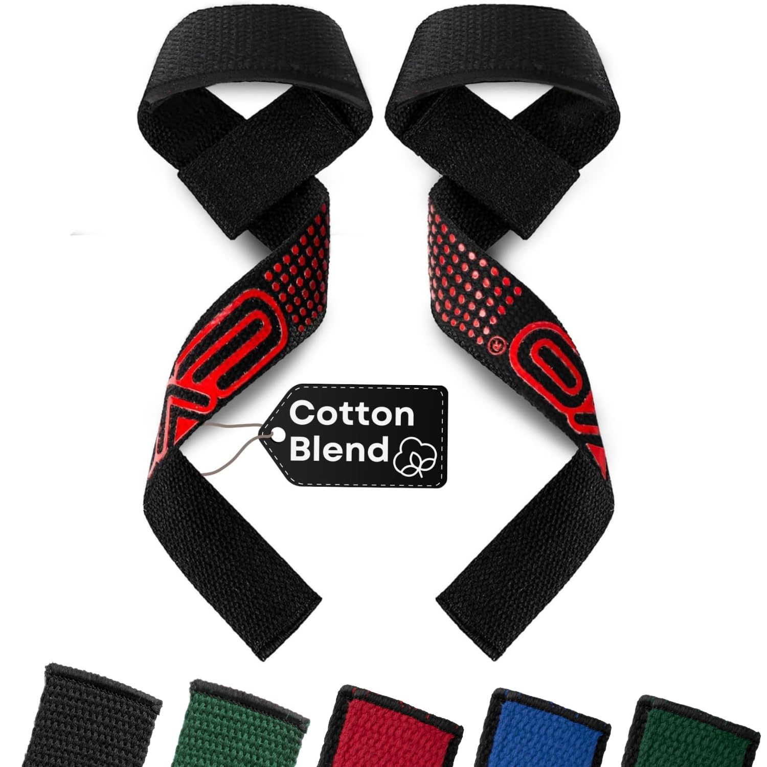 EVO Fitness Weight Lifting Straps Anti Slip Gym Powerlifting Deadlifting Bodybui