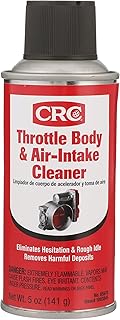 CRC Throttle Body and Air Intake Cleaner for Gasoline Engines - 5 oz | Fast-Drying Low-VOC Cleaner, Deposit Removal, Reduced Rough Idle &amp; Hesitation, Throttle Body Cleaner