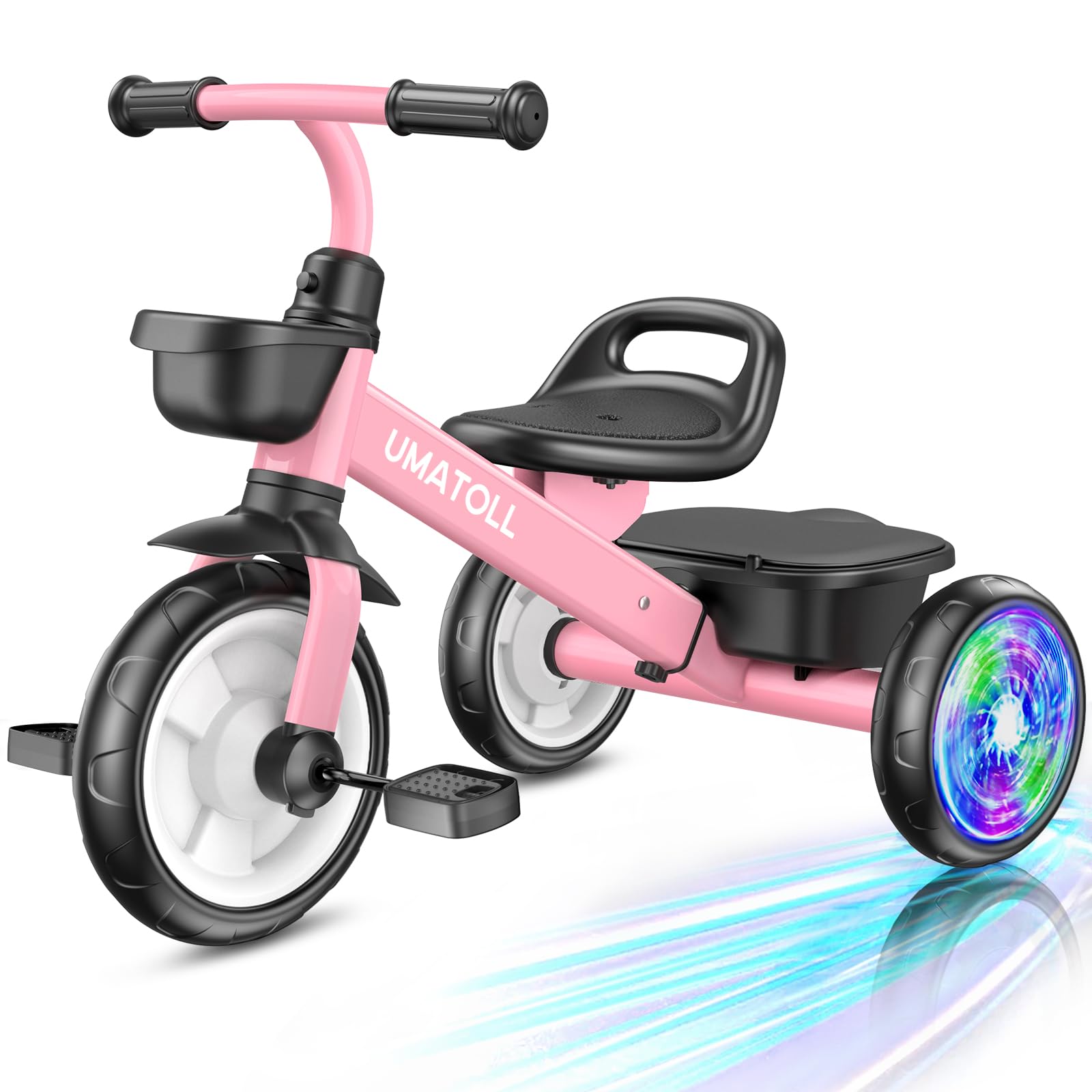 Umatoll Tricycle for 2-5 Year Old, Birthday Gift for Girl Age 2-4 | Adjustable K