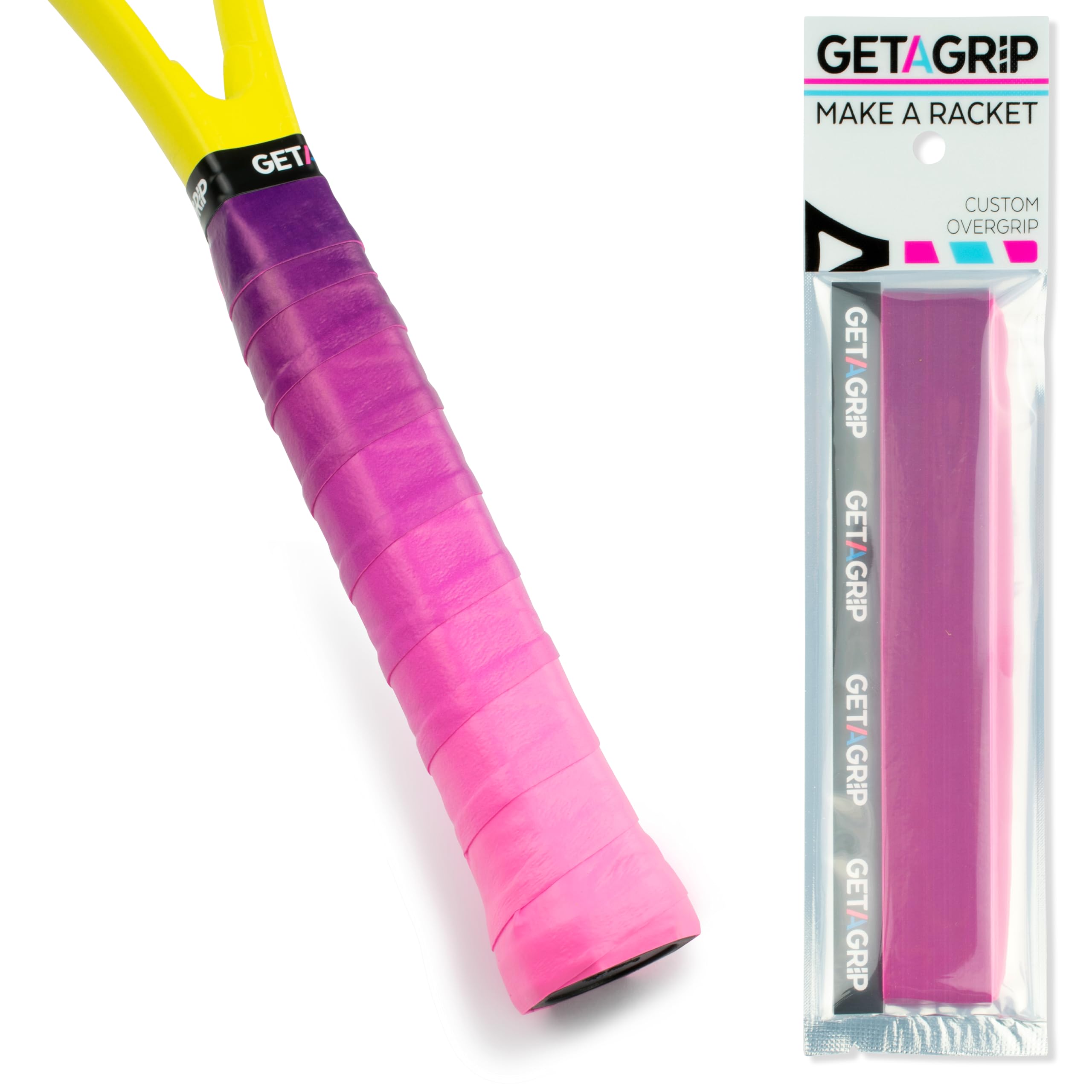 GET A GRIP - Custom Tennis Racket Grip Tape - Anti-Slip/Quick-Drying Tennis Over