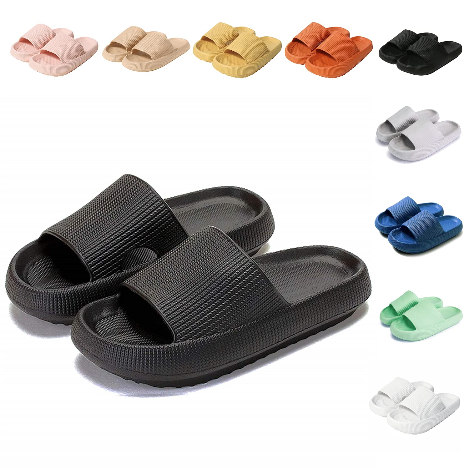 Sumvov Slippers for Women Men Non-Slip Slippers for Shower Pool, House Slippers 
