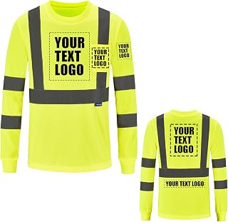 A-SAFETY Safety Shirt,High Visibility Work T Shirt Long Short Sleeve Class 3 (XS-6XL)