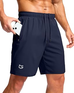 G Gradual Men's Athletic Running Shorts with Zipper Pockets Quick Dry 7"/5"/9" Basketball Hiking Training Shorts