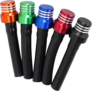 RUTU Gas Cap Vent Hose Fuel Tank Vent Valve Tube 5 Pcs Colorful | with Check Ball Universal CNC Aluminum Breather Hose for ATV Dirt Pit Bike Motorcycle Quad Motocross