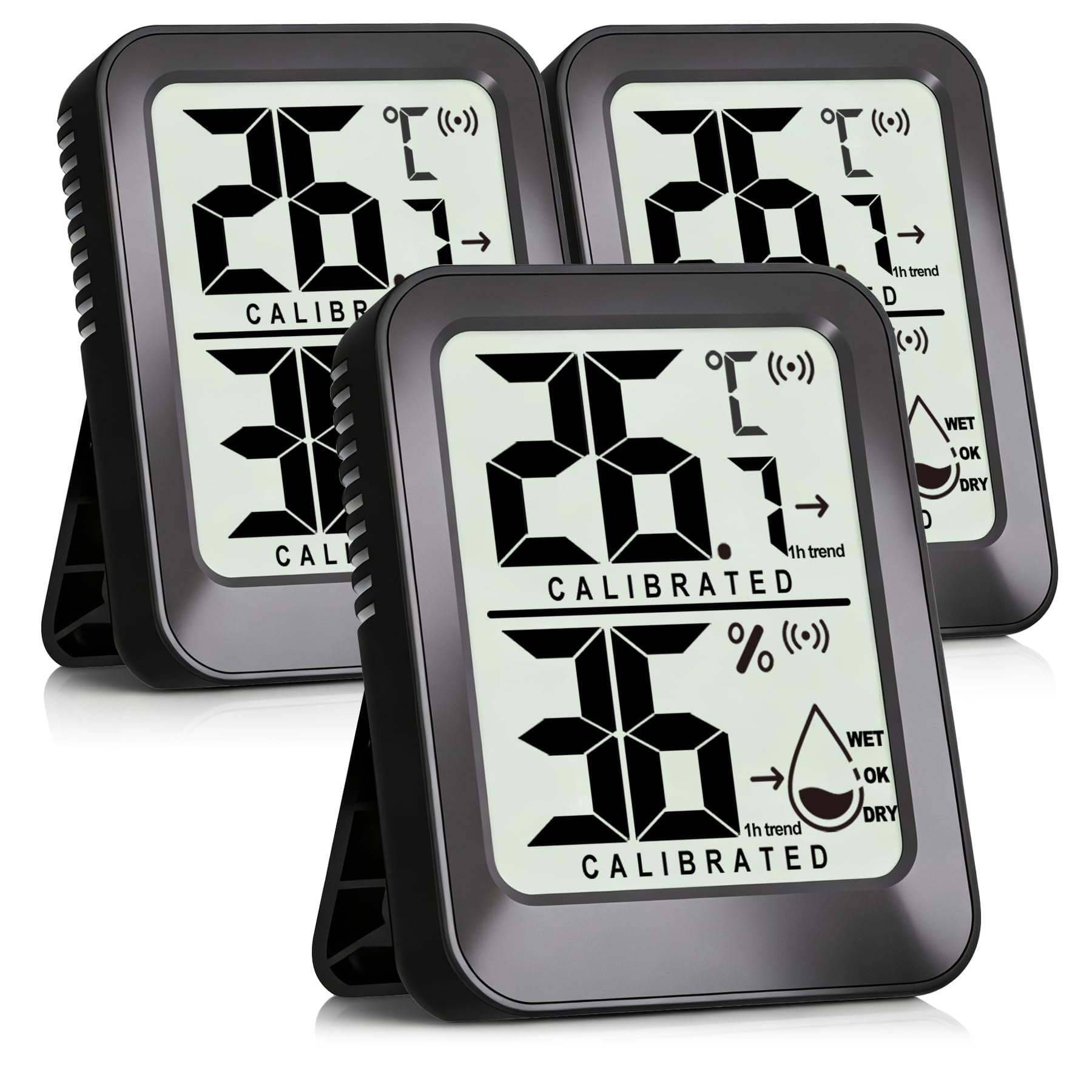 AyayaBoss 3 Pack Room Thermometer Indoor Hygrometer | Mini Size, Monitor Tempera