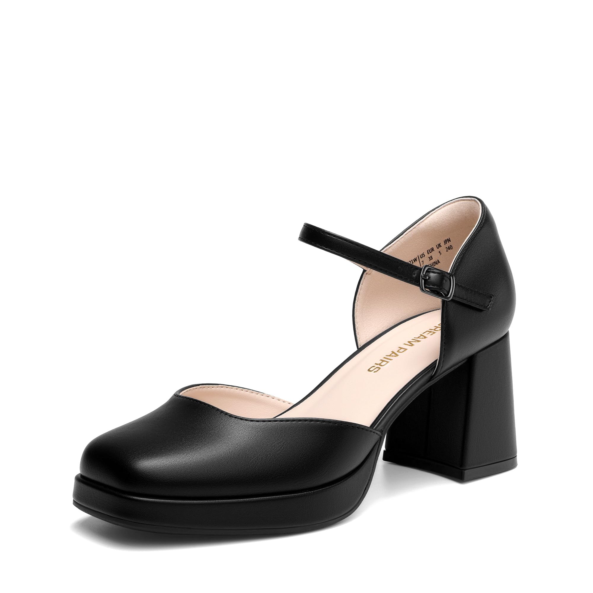 DREAM PAIRS Women's Pumps Closed Heels Platform