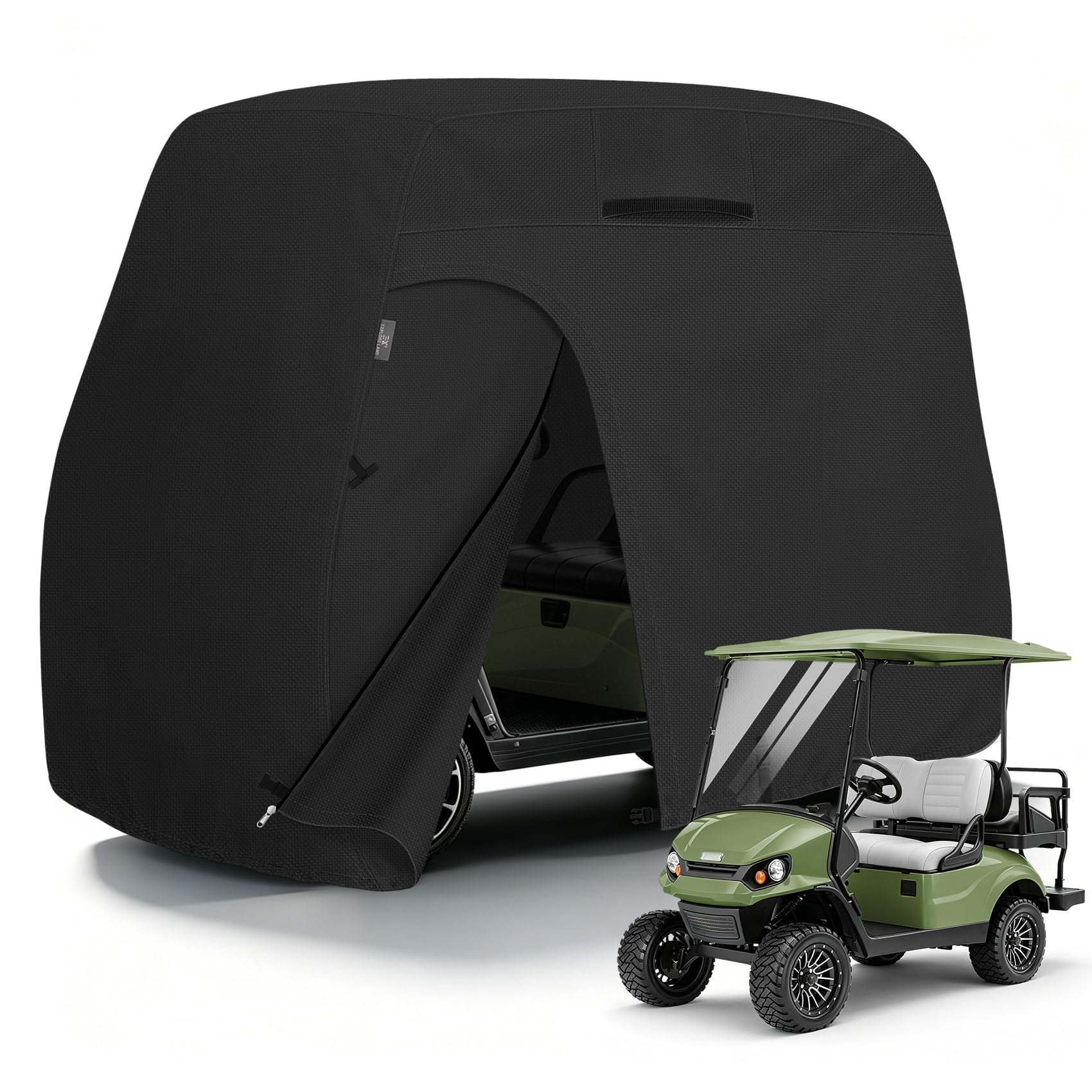 Explore Land 600D Waterproof Golf Cart Cover Universal Fits for Most Brand 2/4/6