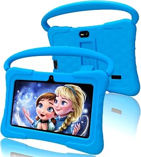 VASOUN Kids Tablet 7 inch, Tablet for Kids 3-7 Android 13, Tablets for Toddler with 4GB(2+2) RAM 32GB ROM, Parental Control, GMS Certified WiFi Dual Camera with Eye Protection (Blue)