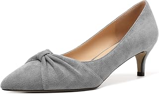 Elashe Women's Pumps Kitten Heel Pointed Shoes 2 Inches Low Heel