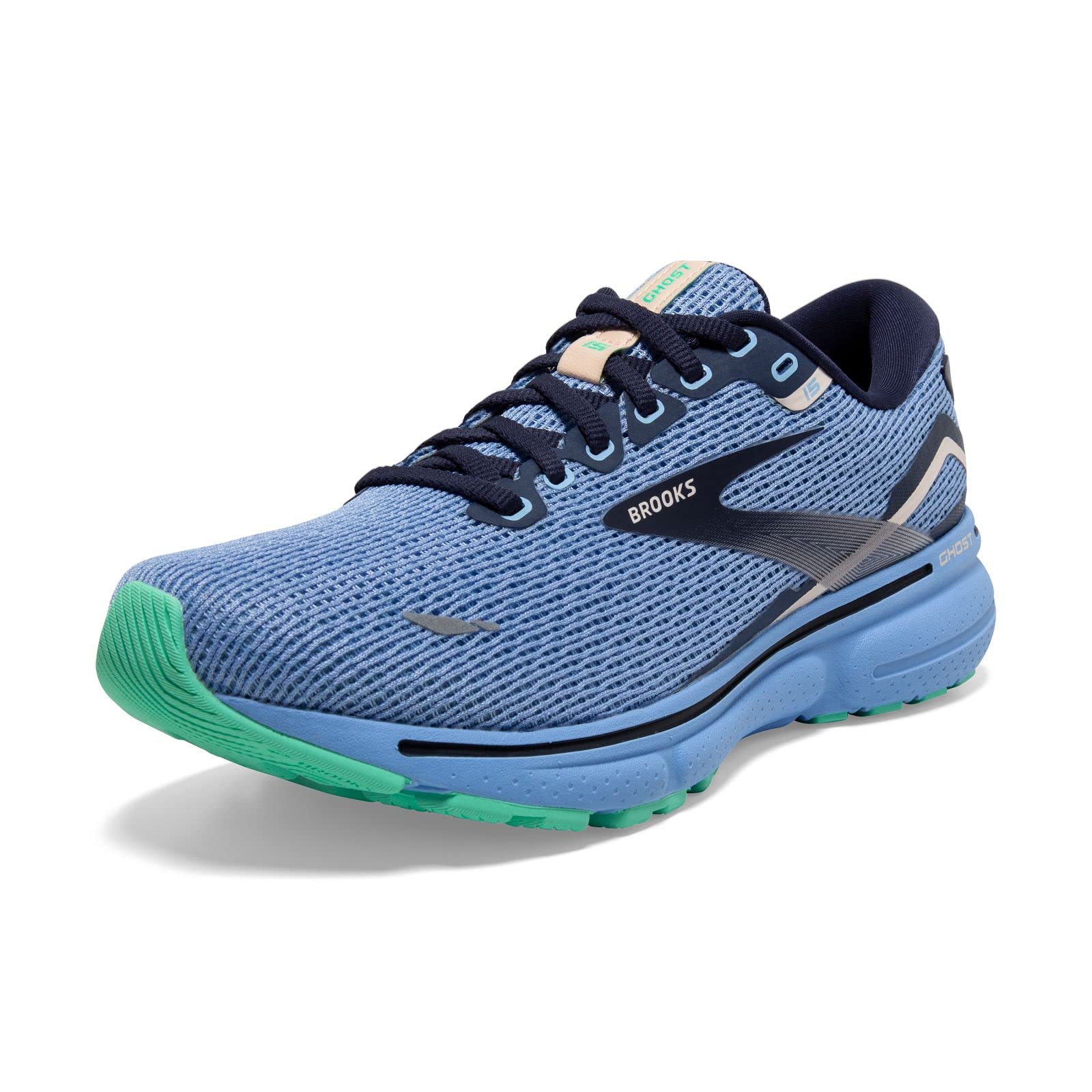 Brooks Ghost 15 Women's Running Shoes, Black/Black/Ebony