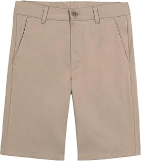Nautica School Uniform Flat Front Stretch Twill Shorts - School Uniform Flat Front Stretch Twill Shorts - Boys