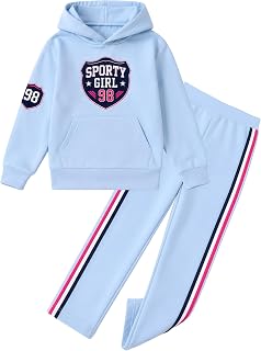 Girls 2 Piece Outfit Hoodie Sweatshirts Leggings Fall Sets 4-13Y