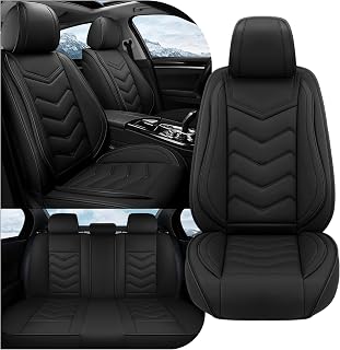 Car Seat Covers Fit for Honda Accord 2000-2026, Stylish Sport Seat Covers, Waterproof Wear-Resistant Premium Nappa Leather Car Seat Cover.(Full Set/Pure Black)