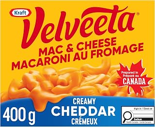 Kraft Deluxe Velveeta Creamy Cheddar Mac & Cheese, 400 g Box