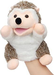 Easfan Hedgehog Hand Puppet with Movable Mouth Plush Toy Gift for Kids 10" | Interactive storytelling, cute stuffed animal, creativity imagination, easter christmas birthday holiday gift, for toddlers