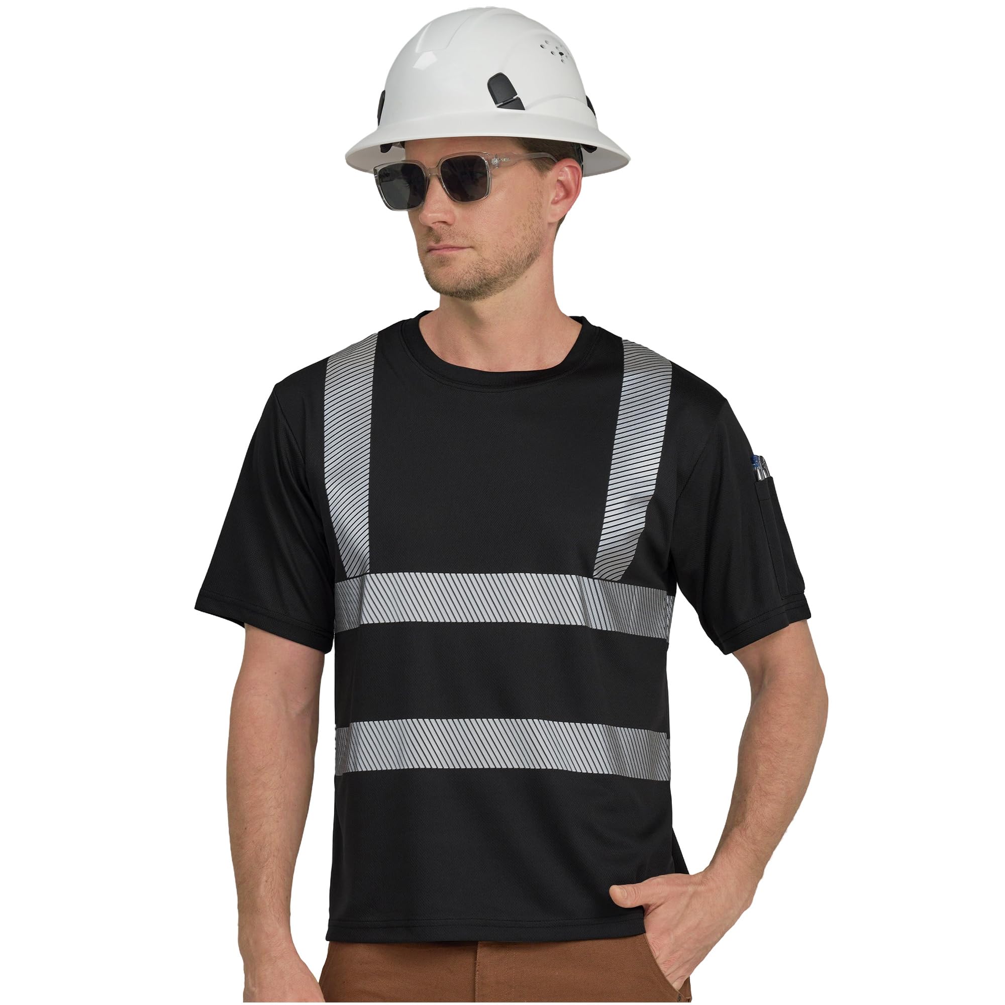 AYKRM Safety High Visibility Long Sleeve Construction Work Shirts Class 3 Workwe