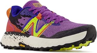 New Balance Women's Fresh Foam X Hierro v7, Size: 5.5 Width: D Color: Mystic Purple/Poppy/Lemonade