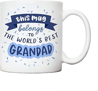 Worlds best grandad mug | gifting ideas for him | sentimental presents for grandfather grandpa mugs | gifts for men birthday Christmas from grandchildren