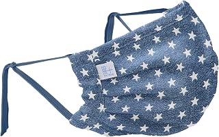 Merry Night Sleep+® Sleeping Mask, Double Layer Gauze, Star, Navy, Approx. 3.5 x 7.9 inches (9 x 20 cm), Washable, Hygienic, Clean
