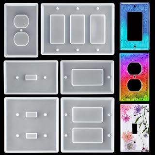 6 Pack Silicone Resin Moulds for Light Switches Standard Wall Plate DIY Home Decor