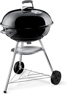 Weber® Jumbo Joe Premium Compact Charcoal Grill, 22‑Inch, Black | Compact Outdoor BBQ Grill with Durable Plated Steel Grates, Porcelain‑Enameled Bowl & Precision Airflow Control