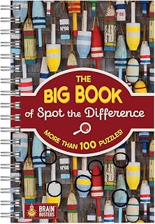The Big Book of Spot the Difference: 100+ Picture Puzzles for Adults - Includes Spiral Bound / Lay Flat Design and Larger Print (Brain Busters)