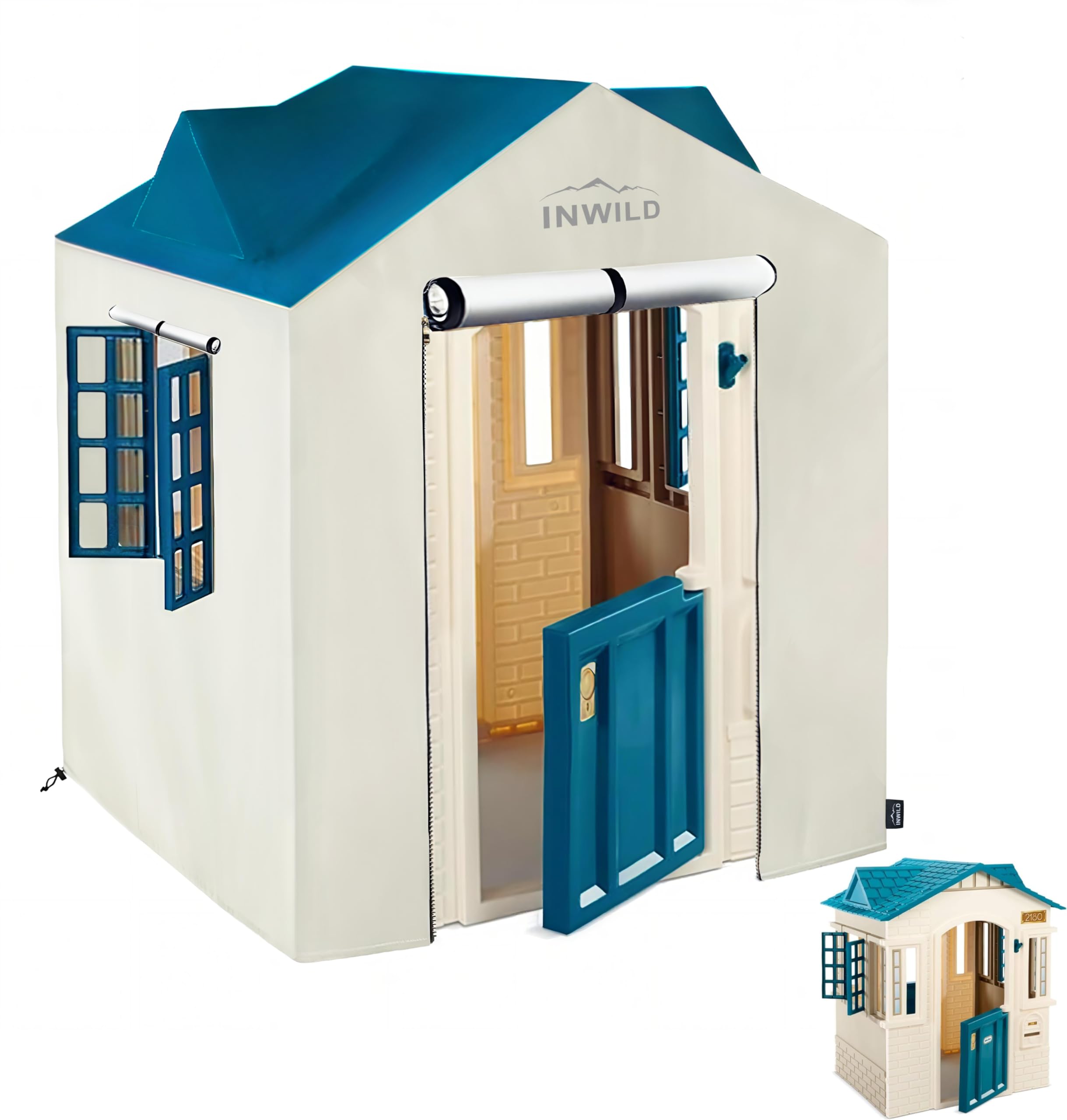INWILD Outdoor Playhouse Cover, All Weather Protective Cover for Little Tikes Ca