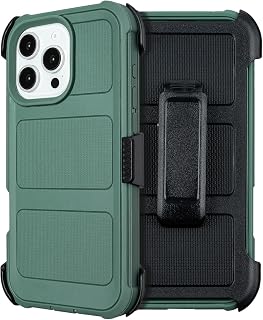 for Defender Case iPhone 16 Pro Max Case with Belt Clip Holster Heavy Duty