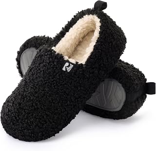 RockDove Women's Puff-Ease Faux Fur Closed Back Slippers