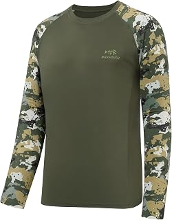 Bassdash Men's Long Sleeve T-Shirt Performance Camouflage T-Shirt with 50 UPF Sun Protection Quick Dry