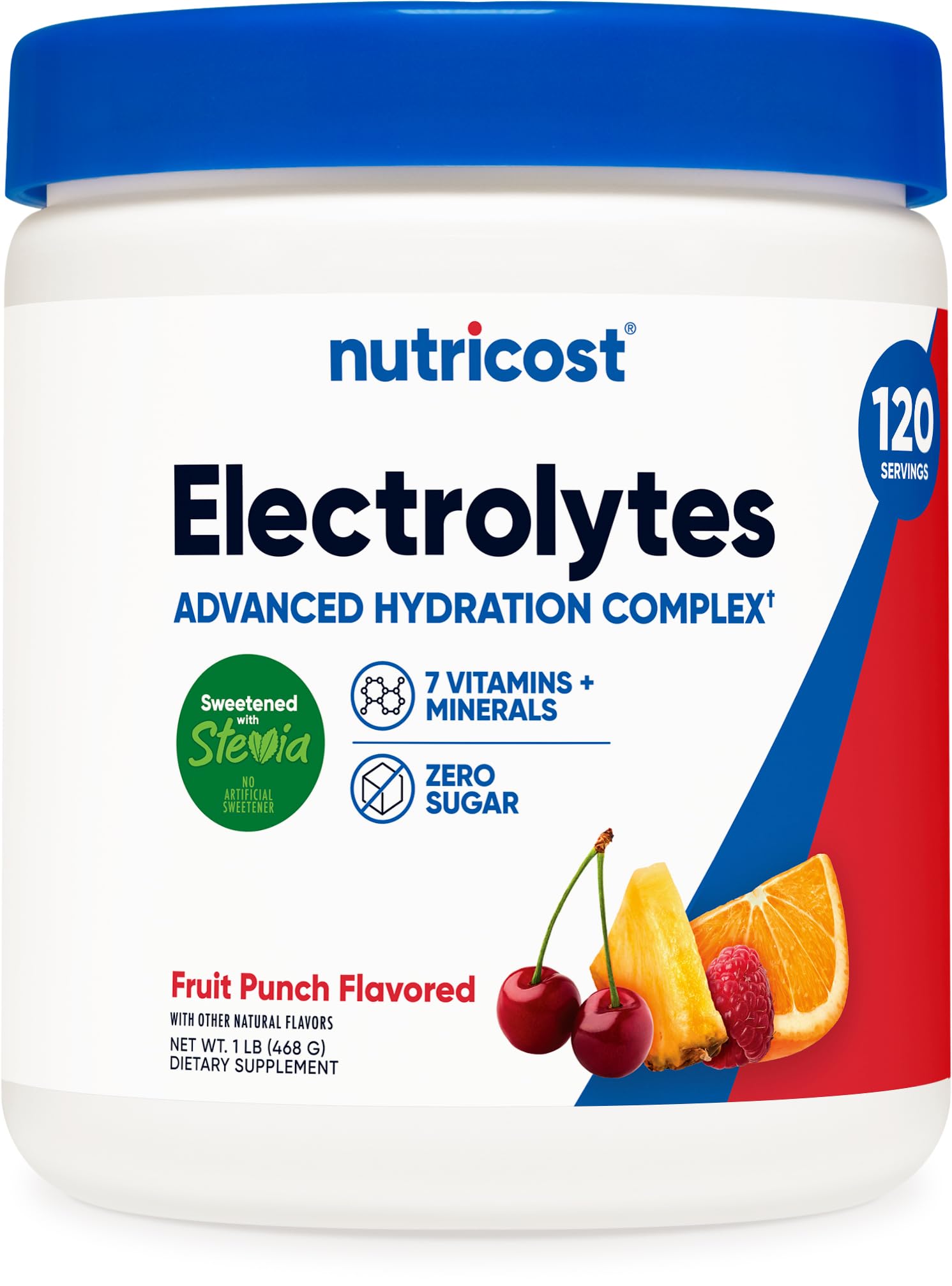 Nutricost Electrolyte Complex Powder (120 Servings, Fruit Punch) | Hydration Sup